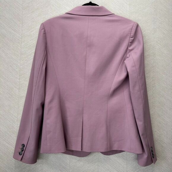 Theory Carissa Stretch Classic Dusty Lilac Two Button Suit Blazer Womens Size 6 - Picture 7 of 16